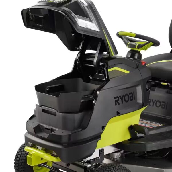 RYOBI 80V HP Brushless 46 in. Battery Electric Cordless Riding Lawn Tractor with (3) 80V 10Ah Batteries and Charger