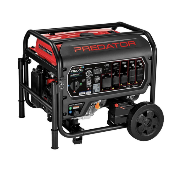 PREDATOR 13,000 Watt Tri-Fuel Portable Generator with Remote Start and CO SECURE