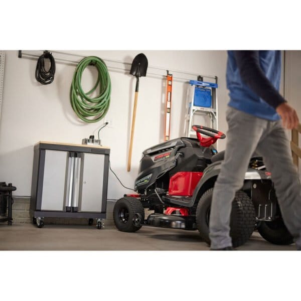 Troy-Bilt Bronco 42E XP 42 in. 56-Volt MAX 60 Ah Battery Lithium-Ion Electric Drive Cordless Riding Lawn Tractor