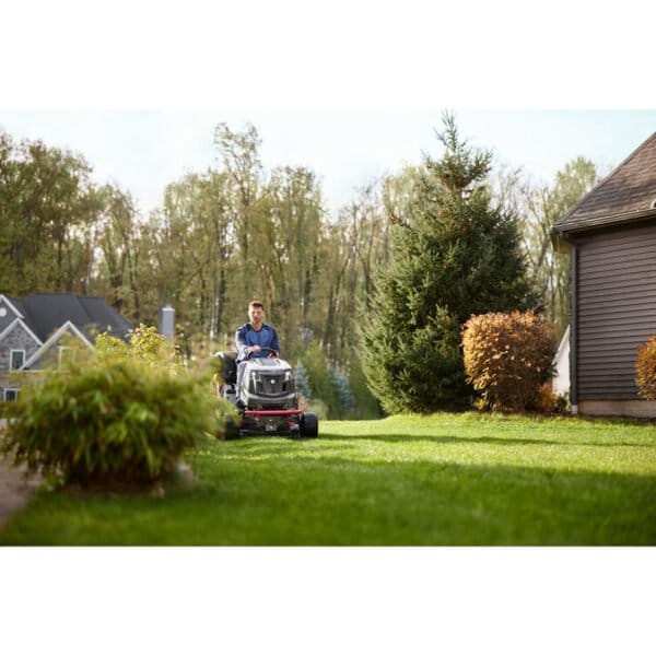 Troy-Bilt Bronco 42E XP 42 in. 56-Volt MAX 60 Ah Battery Lithium-Ion Electric Drive Cordless Riding Lawn Tractor