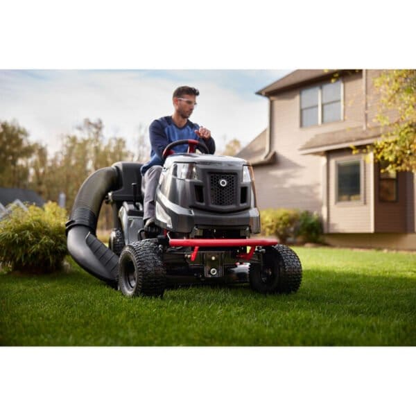 Troy-Bilt Bronco 42E XP 42 in. 56-Volt MAX 60 Ah Battery Lithium-Ion Electric Drive Cordless Riding Lawn Tractor