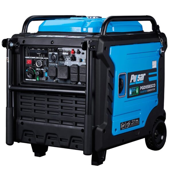 Pulsar PGD95BISCO Super Quiet Dual Fuel 9500W Home Use Backup Portable Inverter Generator With Remote Control and electric start